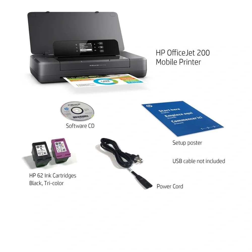 HP OfficeJet 200 Mobile Printer in Black
